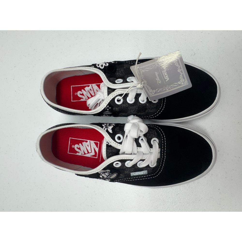Vans Authentic Women 5.5 Black Disney 100 Mickey Mouse Donald Duck Anniversary